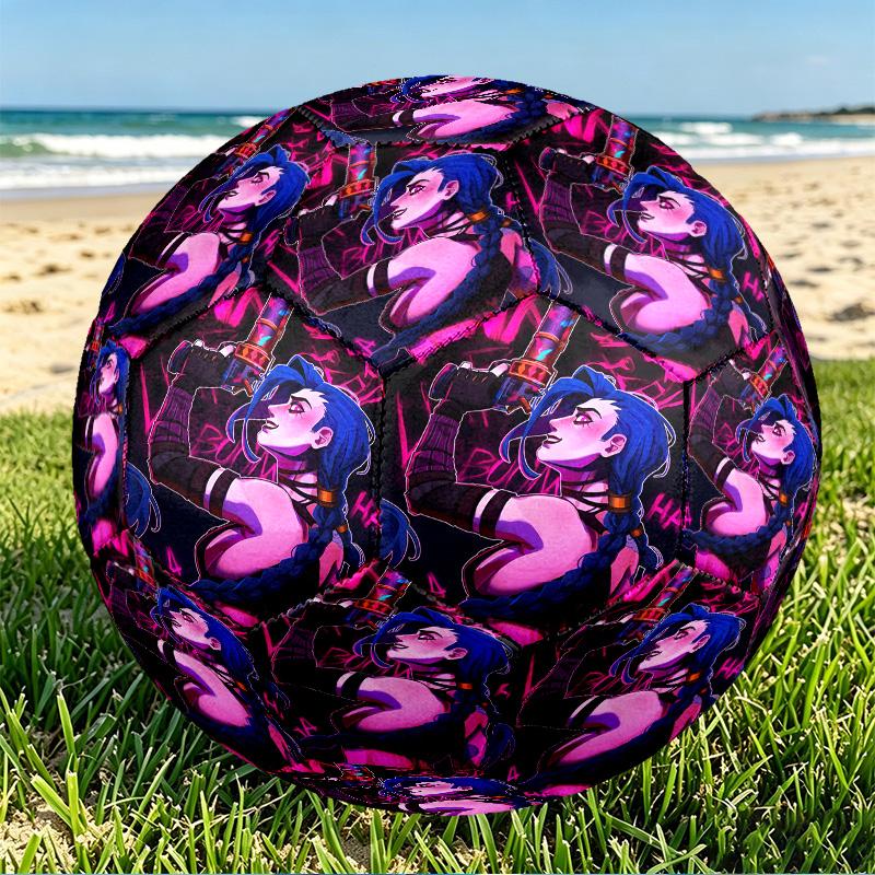 Jinx Print Size 5 Soccer Ball, PU Wear Resistant Football for Match Training and Daily Practice, Birthday Gift for Soccer Fans