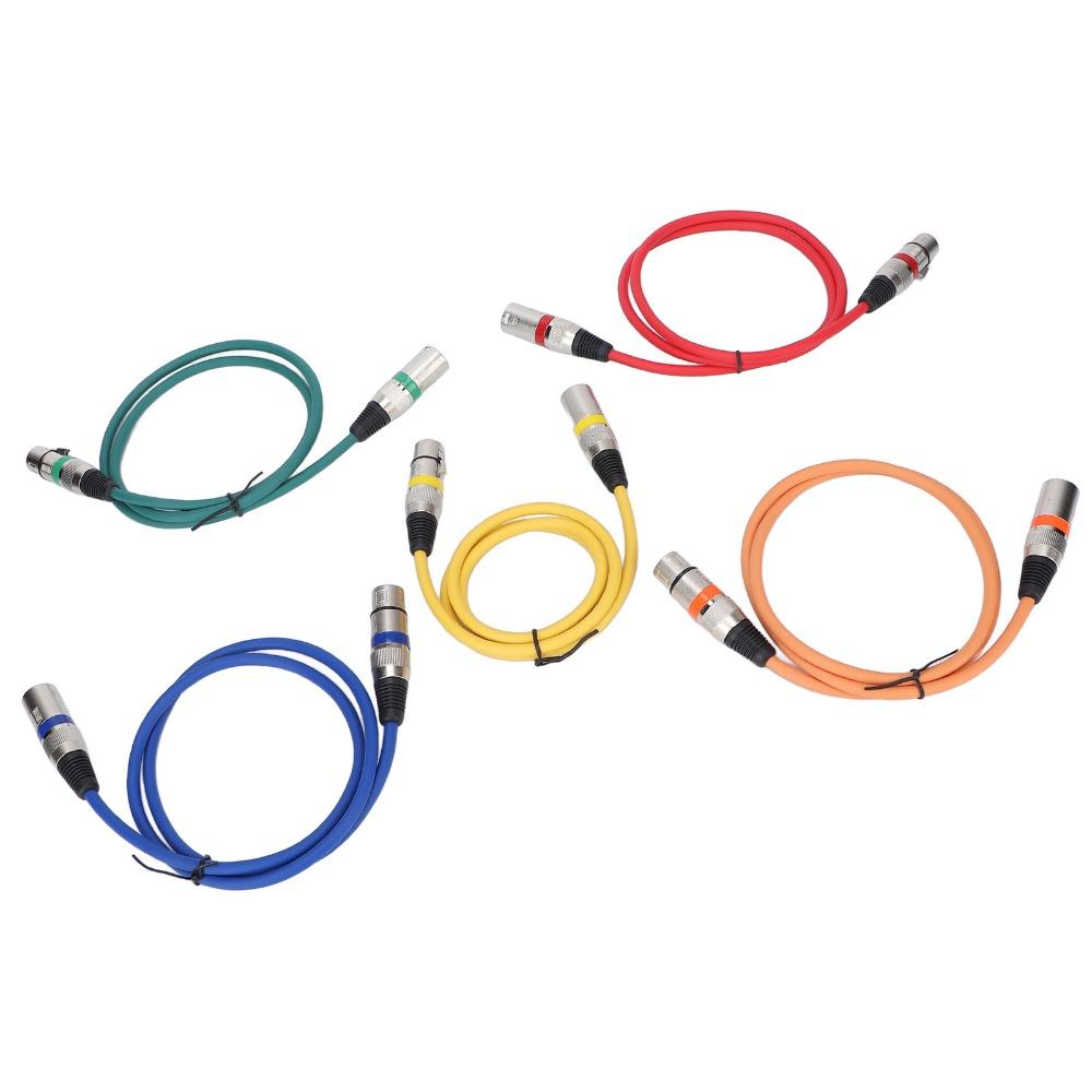 5PCS XLR Male to Female XLR to XLR Microphone Cable for Wireless Mic System