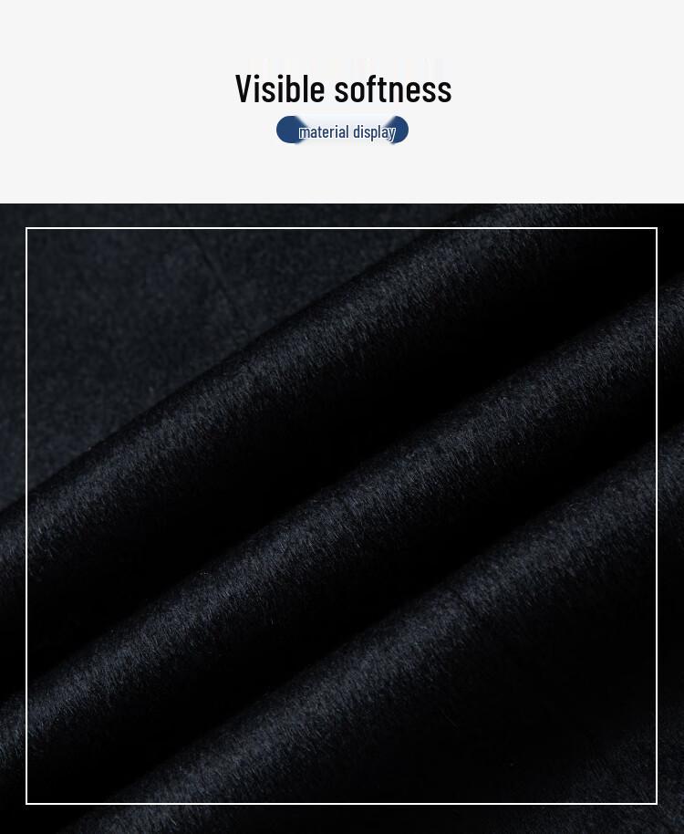 FAPAI Men's Merino Wool & Cashmere Blend Mid-Length Overcoat