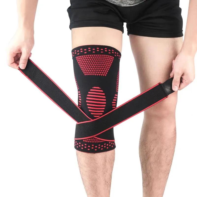 Adjustable Knee Brace for Sports with Straps - Support for Running, Gym, Workout