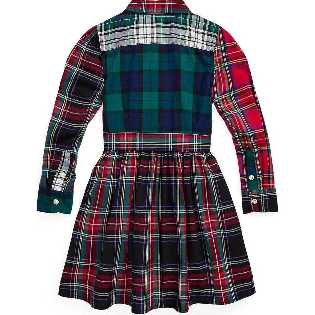 Polo Ralph Lauren Dress Plaid Logo Ruffled Short Kids Dresses Multicolor 313951840001