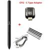 Galaxy Tab S4 Stylus Touch S Pen Replacement for Samsung Galaxy Tab S4 EJ-PT830B T835 T837 with OTG - C Type Adapter & Tips/Nibs (Black)