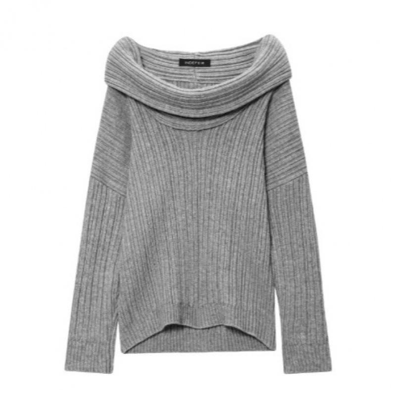 European Hot-Selling Lazy One-Shoulder Knit Sweater