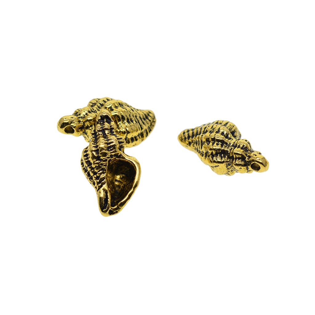 20 Stück Antik 3D nautisch MEER Muschel Anhänger DIY Herstellung Silber