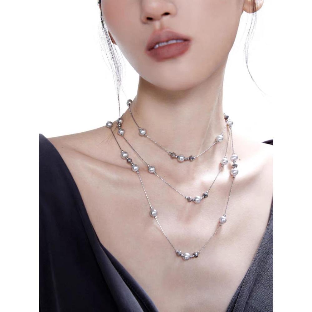 , A Variety of Wearing Methods, Sweater Chain Temperament, Niche Design, Light Luxury Collarbone Chain, Neck Chain.