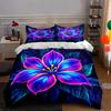 Neon Floral Design. Bedding Duvet Cover Sets Duvet Covers Pillowcases Gifts (1 * Duvet Cover 2 * Pillowcases, Without Duvet Insert)