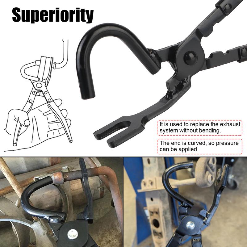 Exhaust Hanger Removal Puller Exhaust Pipe Gasket Removal Plier Car Exhaust Rubber Pad Pliers Anti-Slip Handle Tools