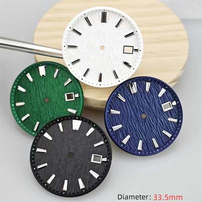 Nouveau Cadran de Montre NH35 33.5mm Cadran Noir Blanc Bleu Vert pour Mouvement NH35 NH36 Accessoires de Montre Pièces DIY sans Logo