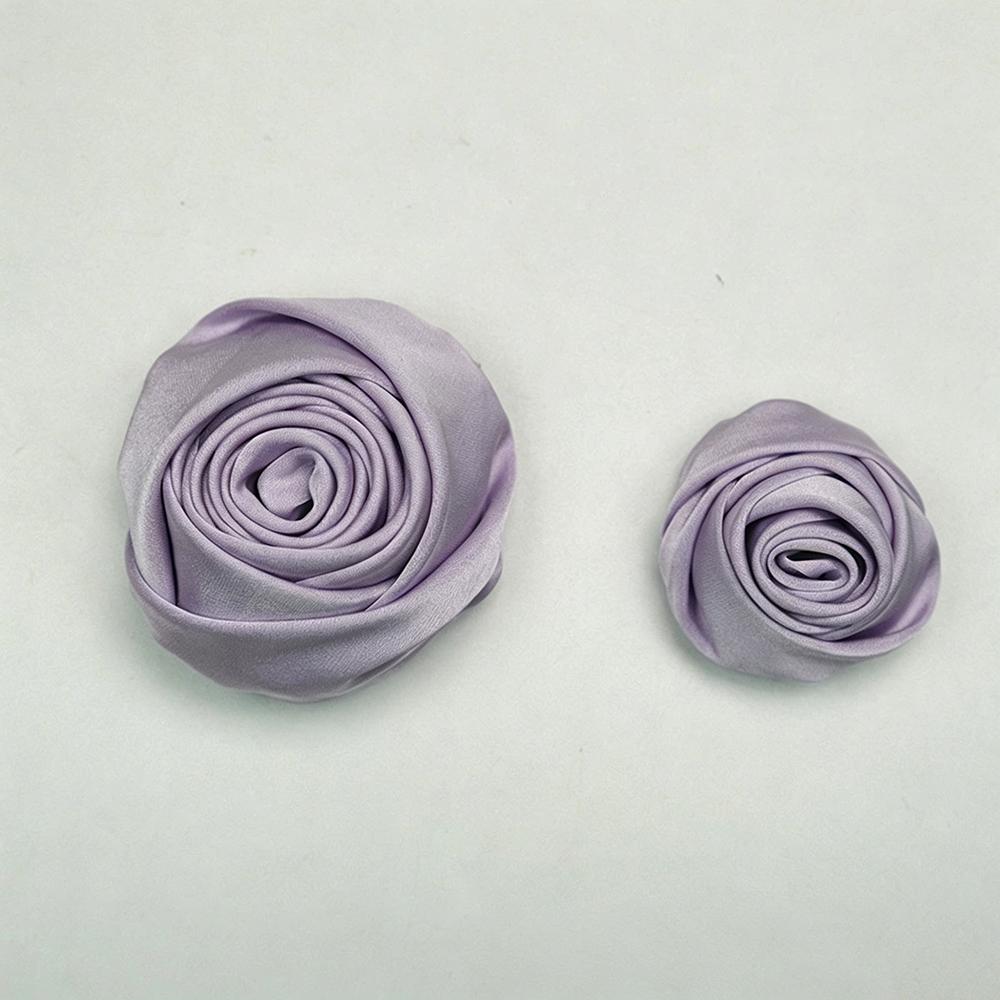 3.5Cm 5Cm Thick Silk Satin Fabric Flower 3D Rose Diy Simulation Flower Chest Flower Head Flower Accessories Clothing Accessories
