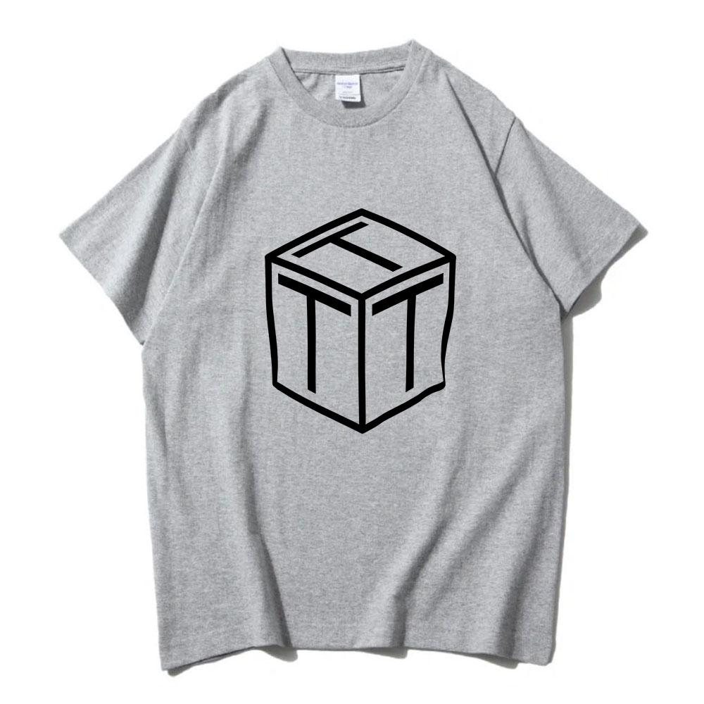The Temper Trap Cube Print T-shirt Short Sleeve Cotton O-neck Male Tshirts Unisex Streetwear Casual Loose Summer Fashion T Shirt