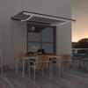 Exclusive House - Manual Retractable Awning with LED 450x350 Cm Cream