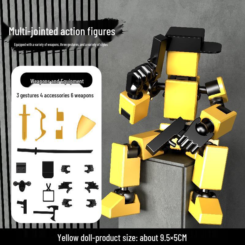 Lucky 13 Articulated 3D Printed Mini Action Figure with Personalized Joints