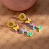 Small Fresh Sunflower Acrylic Earrings Colored Dopamine Butterfly Earrings Female Atmosphere Girl Earrings