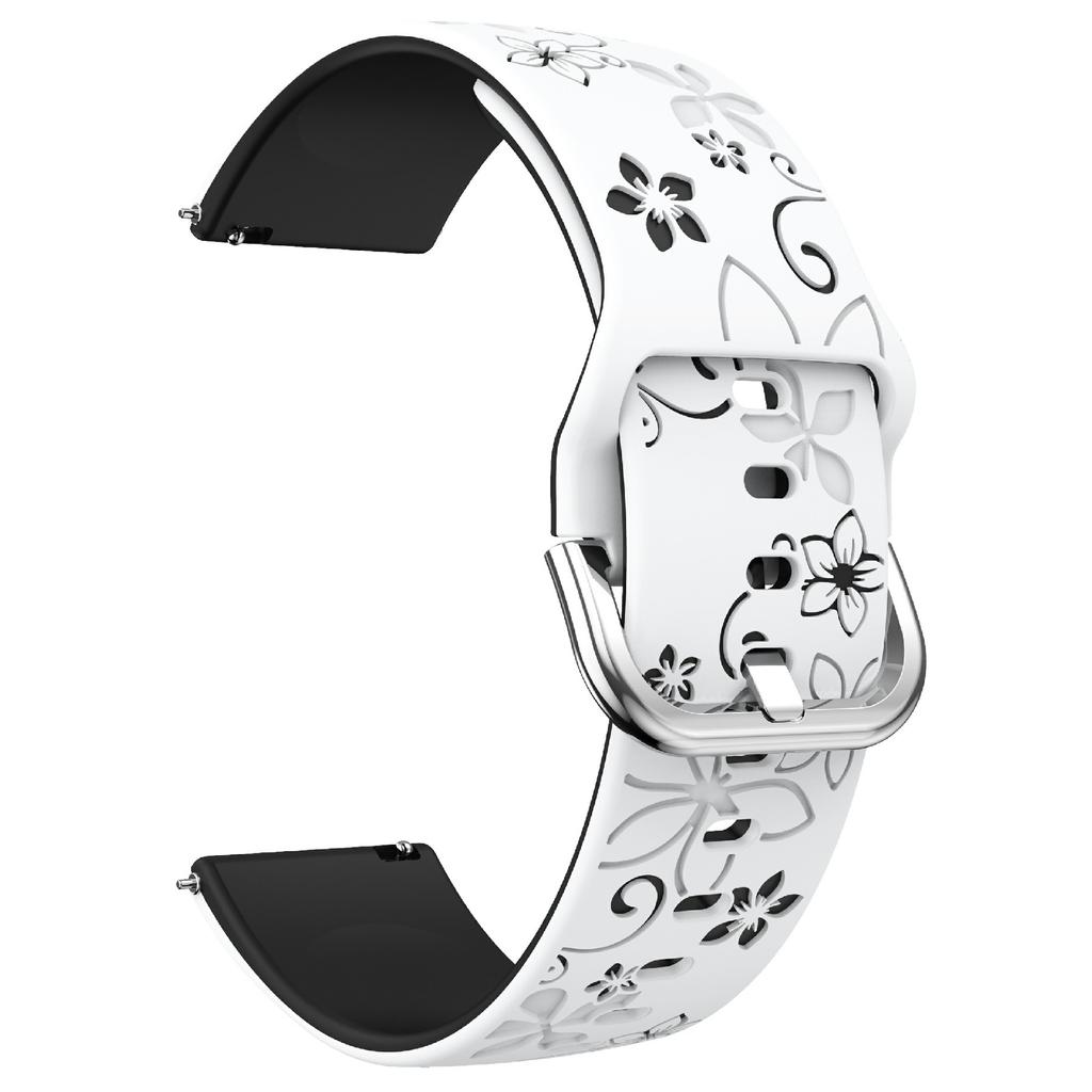 22mm Dual Color Carved Silicone Strap For Huawei Watch GT 6/5/5 Pro/4 46mm Replacement Watch Band