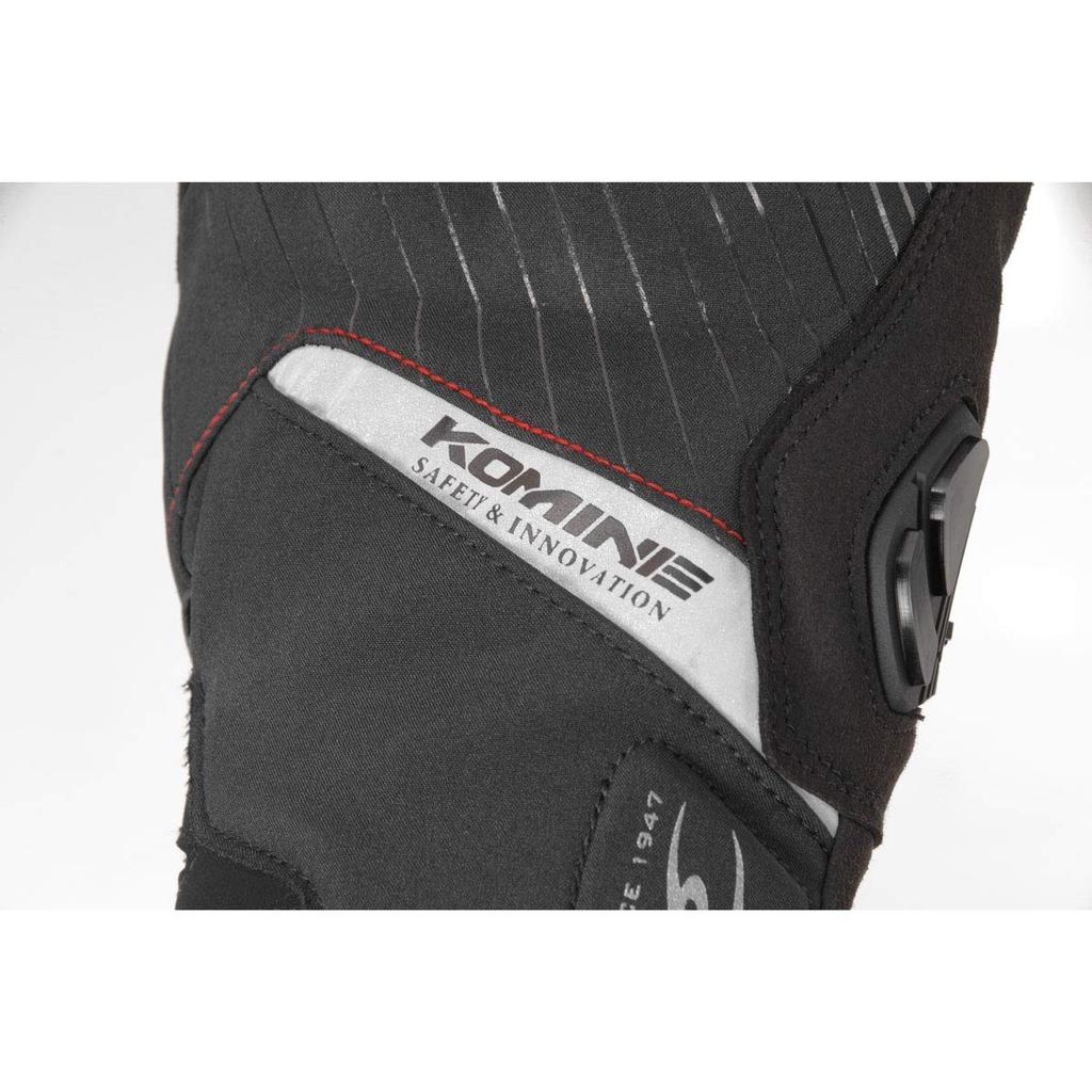 Komine Motorcycle Protective Winter Short Gloves, 2XL, Black, 06-840 GK-840