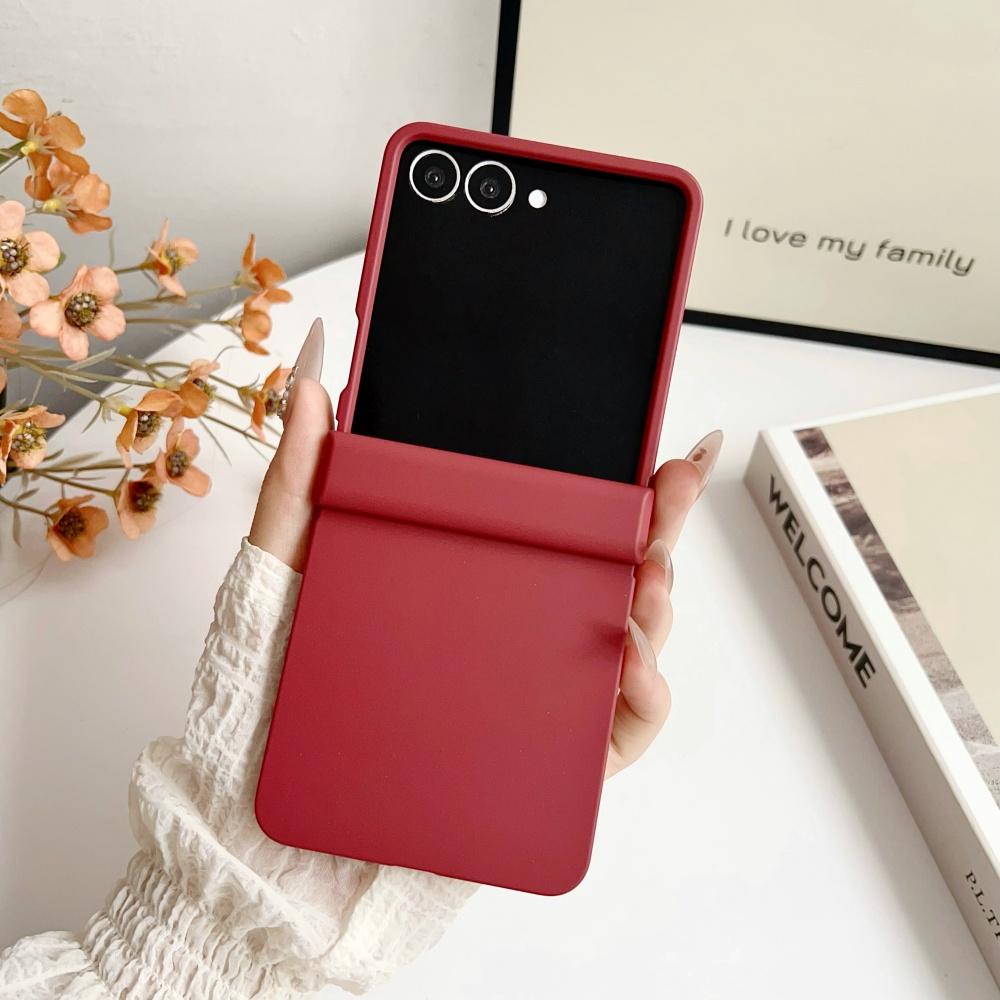 For Samsung Z Flip 6 Case Solid Color Matte Ultra Thin Hinge Shockproof Hard PC For Samsung Galaxy ZFlip7 Flip6 5 4 3 5G Cover