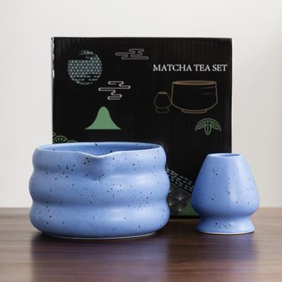 2pcs Japanese Matcha Tea Set Safe Ceramic Tea Bowl and Jar Sets Beverage Shop Tea-making Tools Accessories for Tea Lovers Gifts