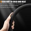 Car Suede Steering Wheel Cover, Non-Slip Protector for Auto Steering Wheel with Grid of The Correction Marker, Breathable Universal Automotive