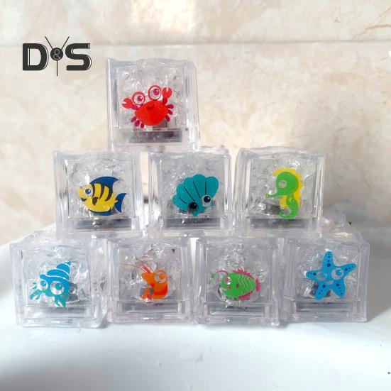 8 Adet Parlayan Banyo Küpleri Seti Deniz Hayvanı Grafikleri Çocuklar İçin Işıklı Banyo Oyuncağı Suyla Aktifleşen Duyusal Banyo Oyuncakları