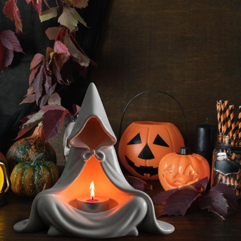 Magically Wizard Themed Figurine Tealight Candleholder Perfect Gift For Halloween Birthdays Holiday Resins Craft Ornament