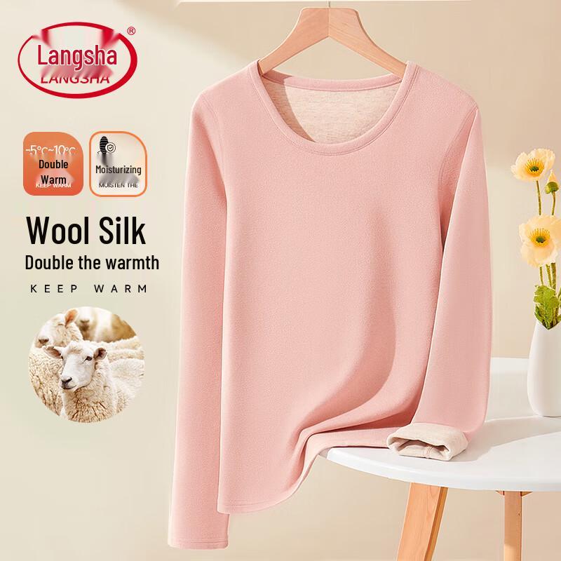 

Женский термотоп Langsha с круглым вырезом, смесь шерсти и шелка