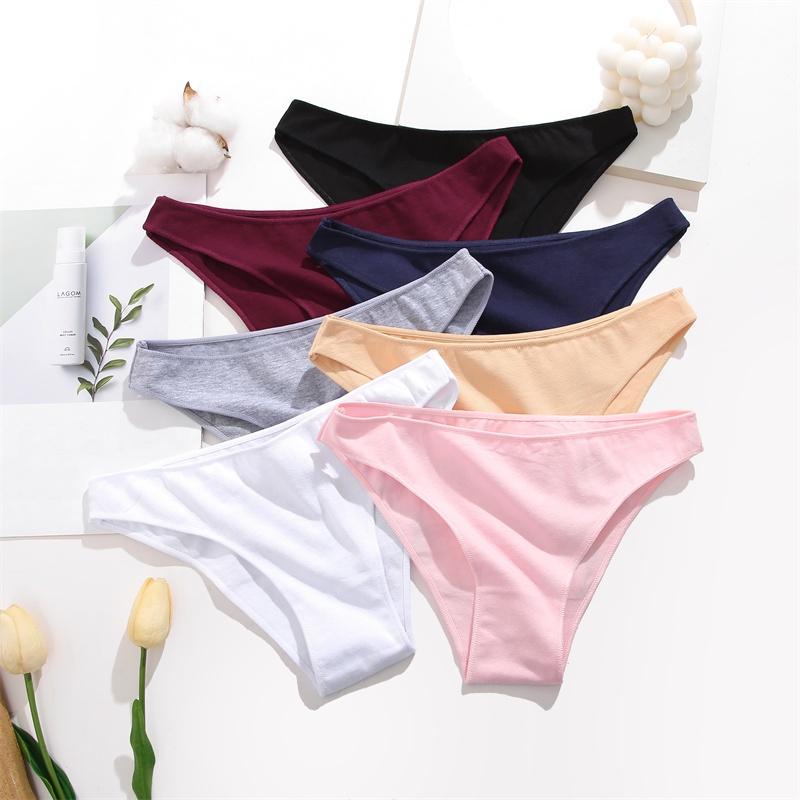 Women's Cotton Briefs In Solid Colors, Sizes M-XXL, High Comfort Fit