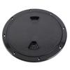 8in Round Deck Plate UV Resistant Black Inspection Hatch Cover for Marine Boat RV