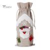 Red Wine Bag Decorative Reindeer Snowflake Christmas Style Fine Workmanship Table Decorations Ornamental Christmas Champagne Holder Cover