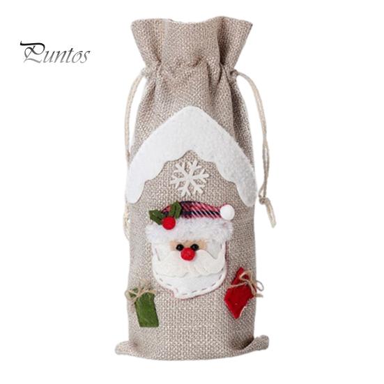 Red Wine Bag Decorative Reindeer Snowflake Christmas Style Fine Workmanship Table Decorations Ornamental Christmas Champagne Holder Cover