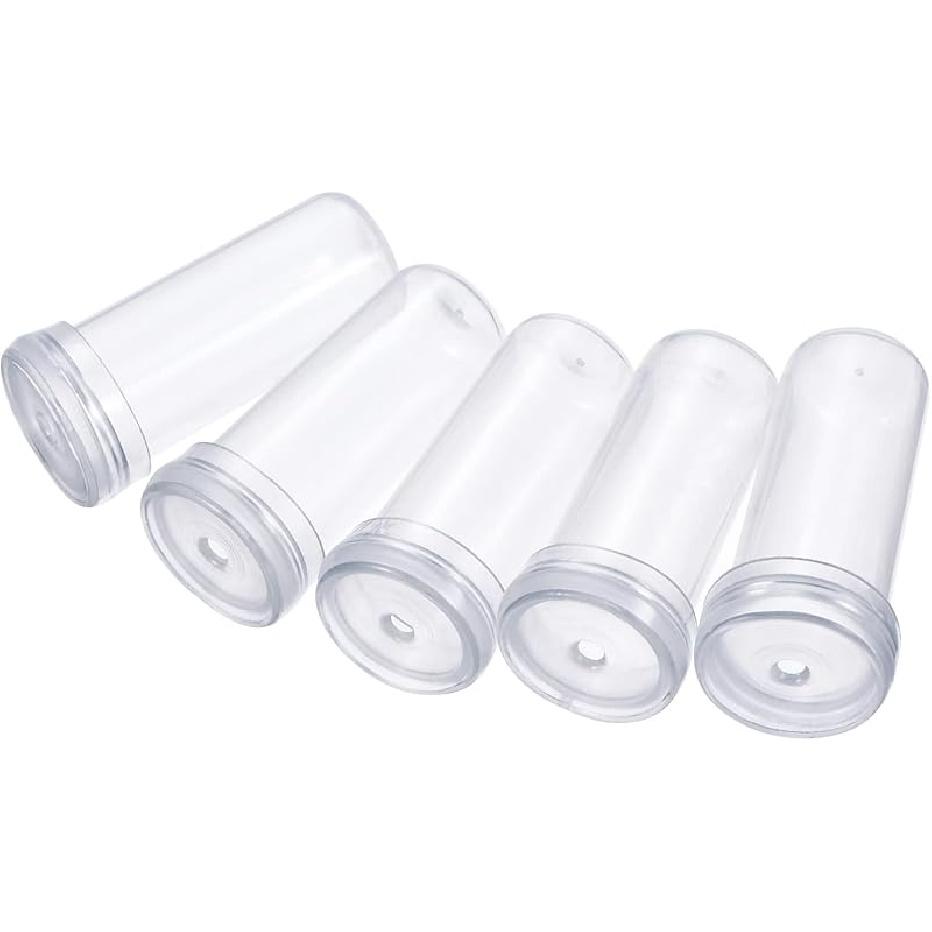 MECCANIXITY 100 Pcs Floral Water Tubes with Caps 1.6  Plastic Flower Vials for Fresh Plants, Flower Arrangements, Milkweed Cutting (Clear) 0.6 x1.6