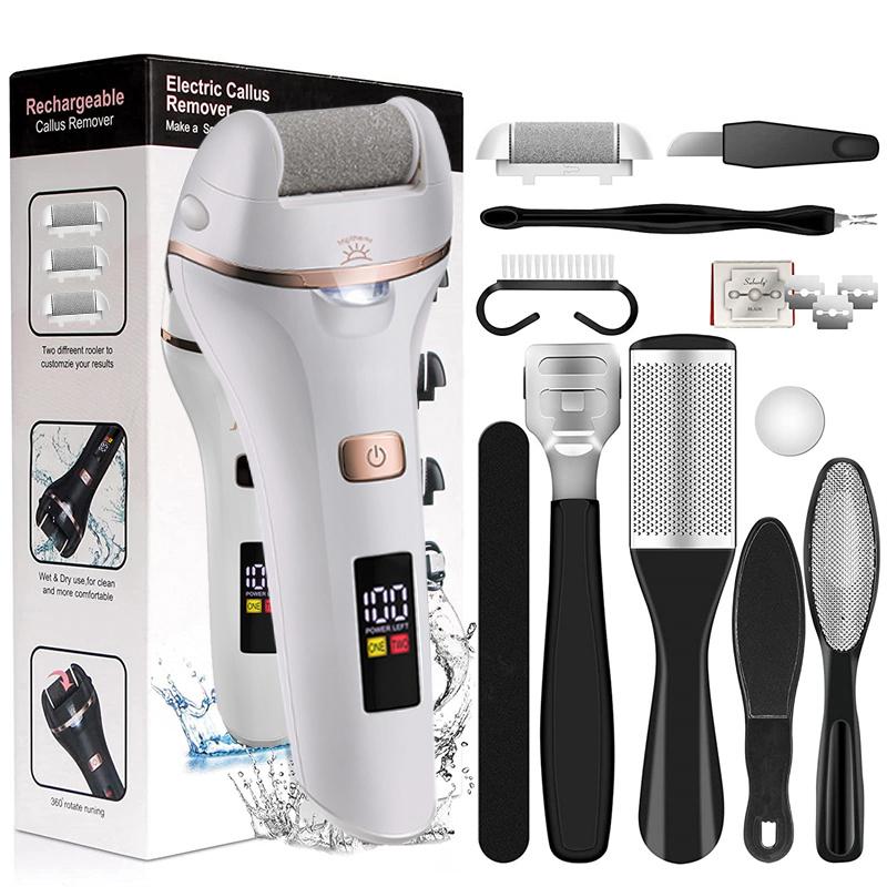 Rechargeable Electric Foot Rasp Electric Pedicure Foot Sander Waterproof 2 Speeds To Eliminate Feet Dead Skin and Calluses