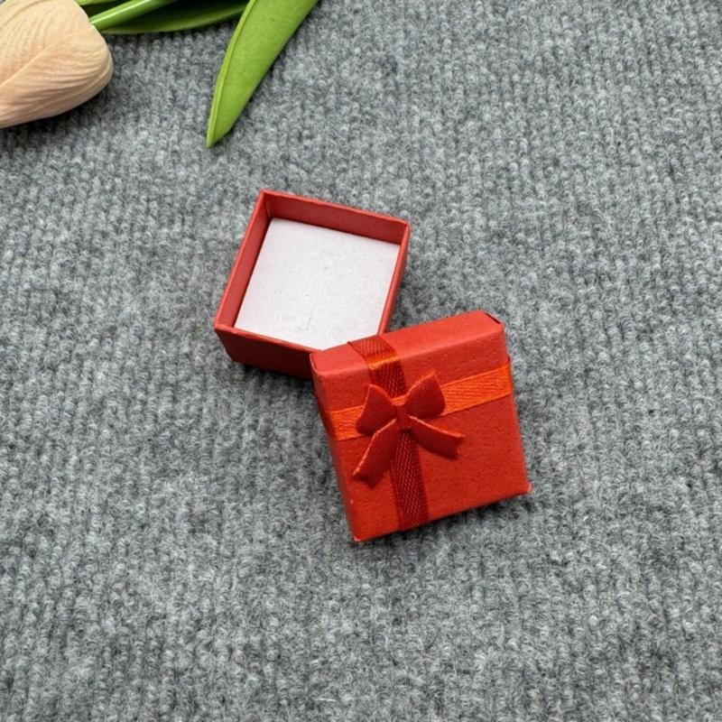 Pack of 30 Jewelry Gift Storage Boxes Small Cardboard Box with Lid and Bowknot for Rings Pendants Necklaces Earrings