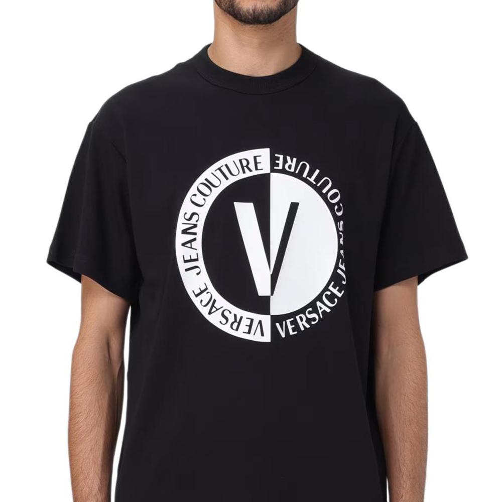 VERSACE JEANS COUTURE T Shirt Men's Black 75GAHG05-CJ01G-899