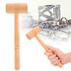 2Pcs Hammer Length 26cm Jewelry Hammer Wood color Metal Processing Tool  For DIY Repair