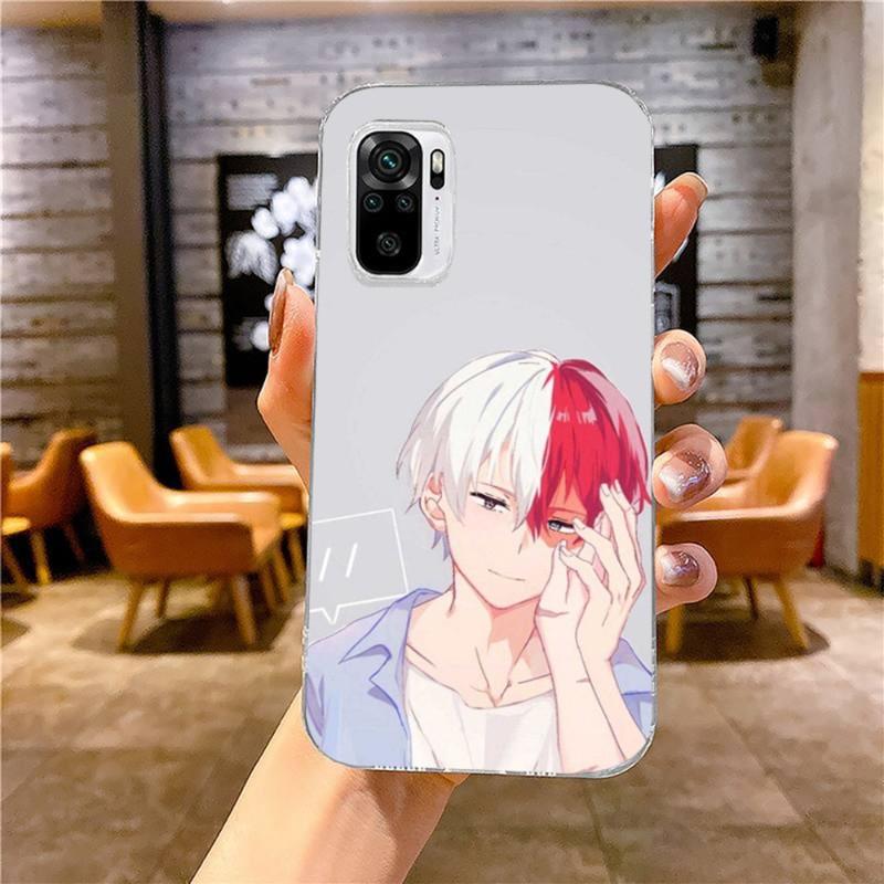 Shoto Todoroki Phone Case For Xiaomi 12 11T 10 9 Redmi Note 11 10 10S Pro Redmi 9 9A 8 Transparent Phone Cover