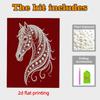 Crystal Pearl Painting 5D DIY Frame Decoration Painting White Horse Home Wall Decoration Transparent Pearl Gemstone Painting Picture Art Crafts