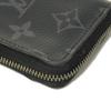 Used 12564 Zippy Coin Purse, Vertical, M81662 7943, Black, RFID IC Chip, Monogram Eclipse Noir Men's from Japan