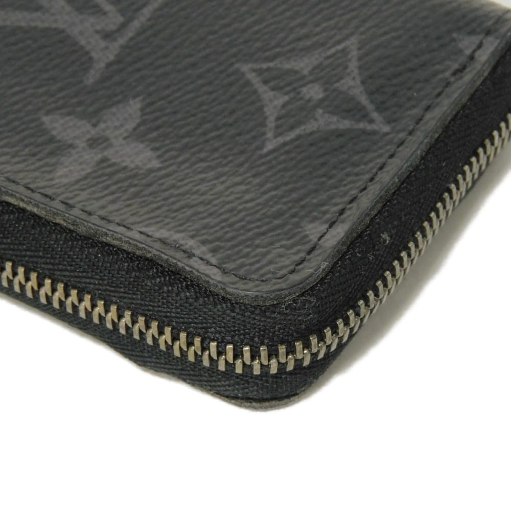 Used 12564 Zippy Coin Purse, Vertical, M81662 7943, Black, RFID IC Chip, Monogram Eclipse Noir Men's from Japan