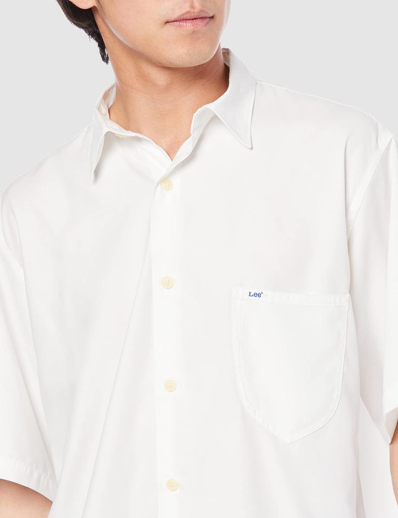 Lee Official Short Sleeve Size Men's Button-Down Shirt, White, M, LS1361-118