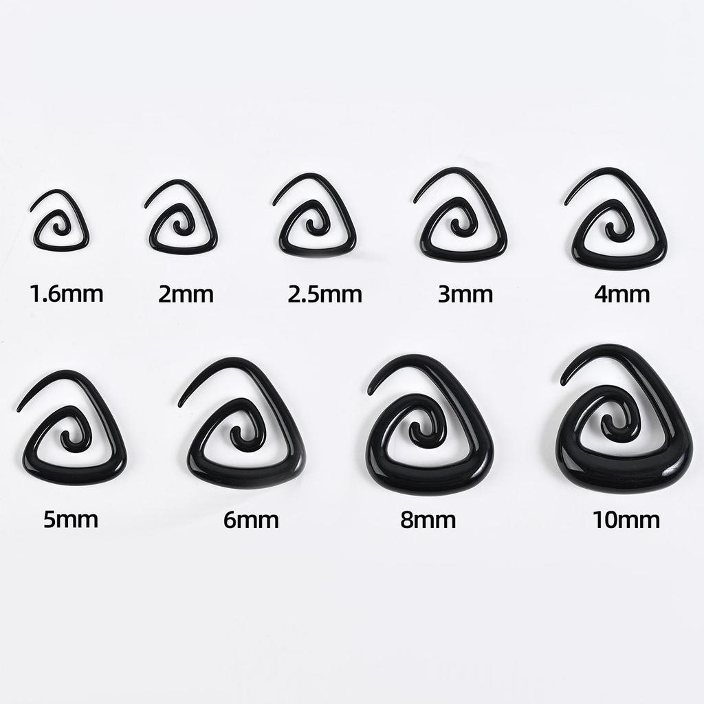Acrylic Heart & Triangle Ear Plugs – Colorful Piercing Jewelry In Multiple Sizes