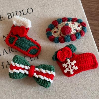 2025 Neue Weihnachtsbaum-Haarspangen für Mädchen Weiche Strickwaren Feiertag Niedliche Weihnachts-Entenschnabel-Schnapp-Haarspangen für Frauen und Mädchen