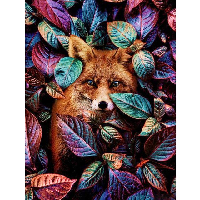 Full Round Diamond Painting Tiger Lion Face And Flower Picture Of Rhinestones Diamond Embroidery Decor For Home