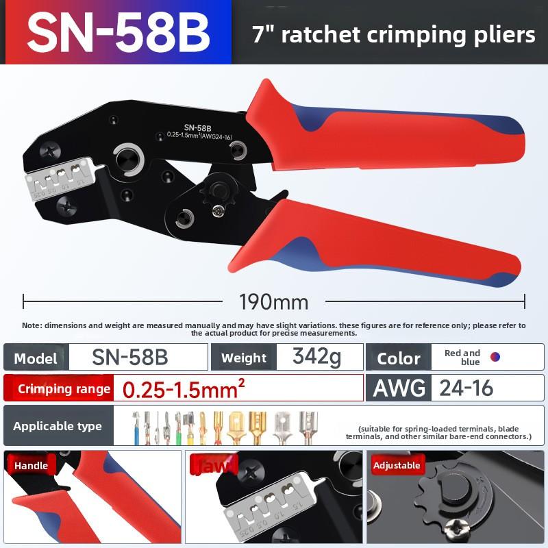 

Клеммные Обжимные Клещи Сменные Матрицы Обжимка Проводов Обжимные Инструменты С Трещоткой SN-48B/SN-58B PH2.0 XH2.5 JST2.5 VH3.96