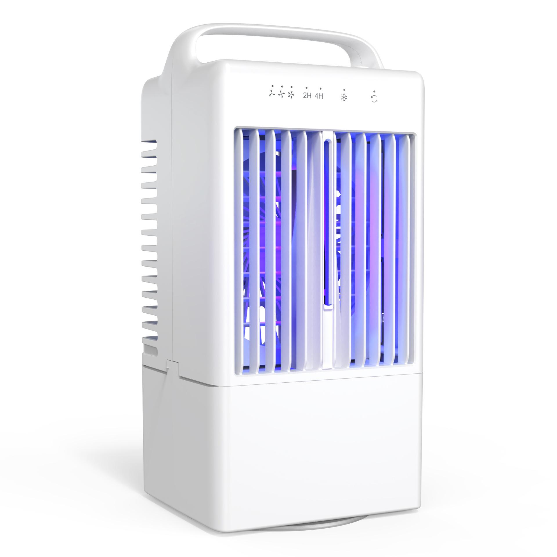 

USB Portable Fan 7 Color LED Cooler Pro Evaporative Conditioner Air Cooler Travel Fan 3 Speed Use Long Time for Studen білий