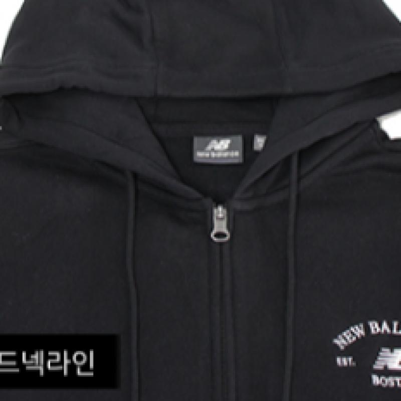 New Balance Heritage French Terry Herren Damen Kapuzenjacke mit Reißverschluss Schwarz Nbmdd4a013 19