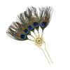 Elegant Peacock Leaf Hairpin Alloy Rhinestone Hair Stick Thai Ethnic Hair Ornament Hairpieces Leaf Hair Accessory