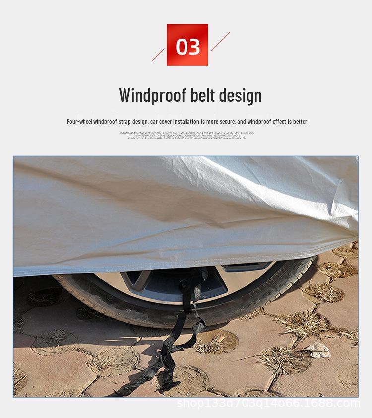 Universal All-Season Car Cover: Sun, Rain & Heat Protection, Thickened Sunshade