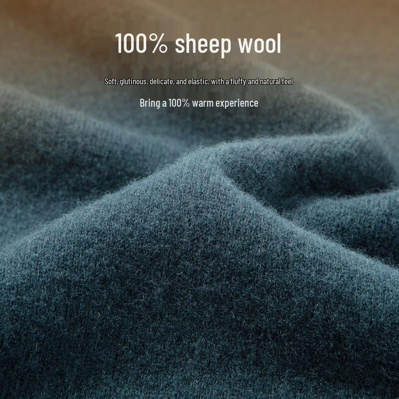 Herregenser i 100% merinoull med rund hals