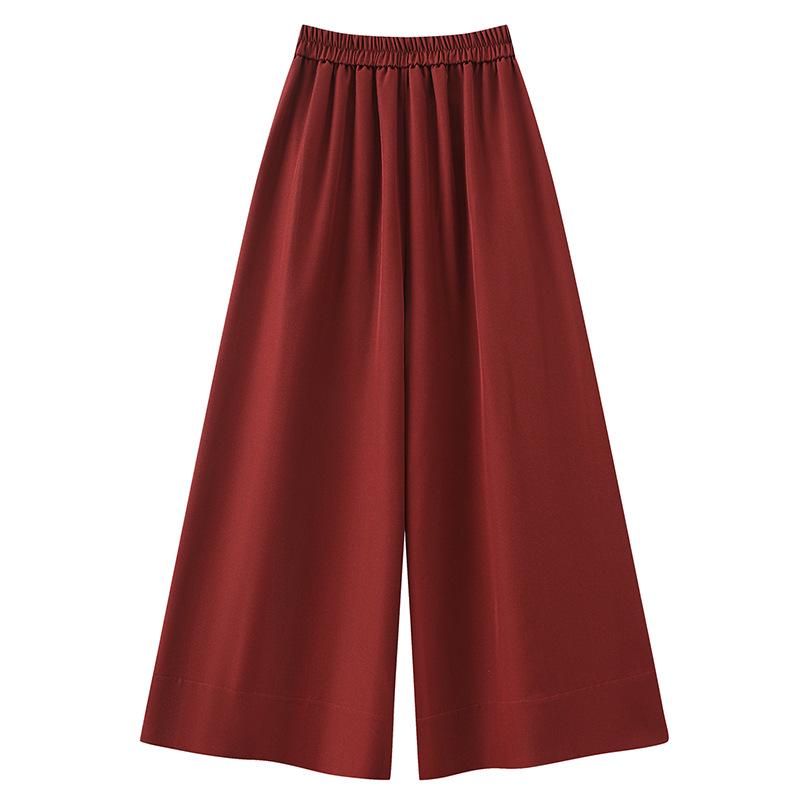 Chinese Style Slimming High-Waisted Wide-Leg Pants