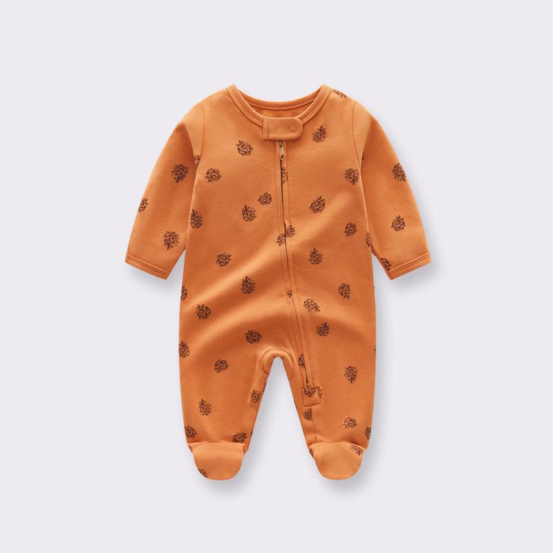 

Shu Rong Newborn Footed Zipper Romper - Cotton, Autumn/Winter, Class A, Boys, INS Style 73cm (13-17 lbs)